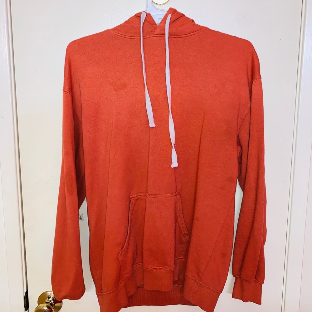 Long Orange Hoodie Size S